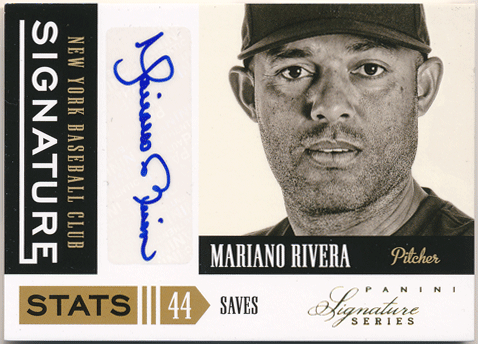 Mariano Rivera MLB 2012 Panini Signature Series New York Baseball Club Signature Auto 07/25