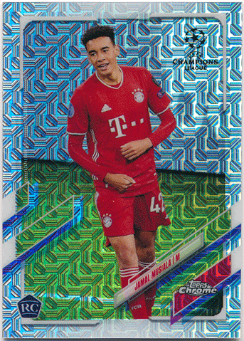 Jamal Musiala Soccer 2020-21 Topps UEFA Champions League Japan Edition RC Rookie Mojo Refractor
