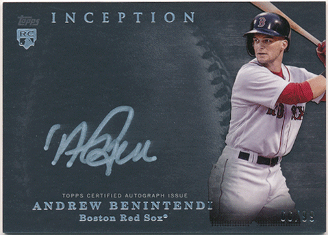 Andrew Benintendi MLB 2017 Topps Inception RC Rookie Silver Signings Auto 66/99