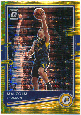 Malcolm Brogdon NBA 2020-21 Panini Donruss Optic Hybrid Gold Pulsar Prizm 06/10
