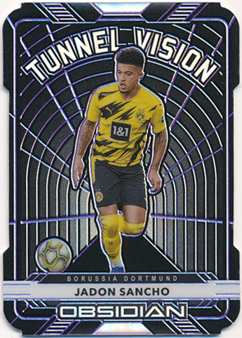 Jadon Sancho Soccer 2020-21 Panini Obsidian unnel Vision Purple Prizm 17/60