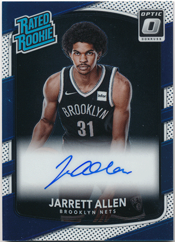 Jarrett Allen NBA 2017-18 Panini Donruss Optic RC Rated Rookie Signature Auto