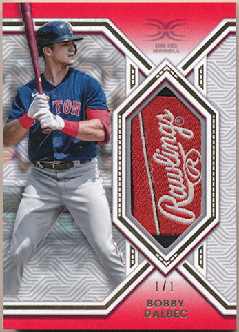 Bobby Dalbec MLB 2022 Topps Definitive Collection Helmet Relic Red Patch 1/1 1of1