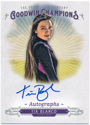 Tia Blanco 2018 Upper Deck Goodwin Champions Signature Auto 世界サーフィン選手権 金メダリスト