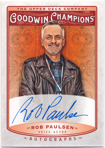 Rob Paulsen 2019 Upper Deck Goodwin Champions Signature Auto 声優