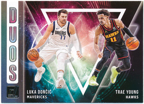 Luka Doncic / Trae Young NBA 2021-22 Panini Donruss Duos