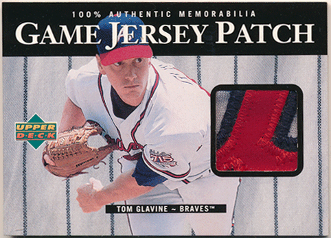 Tom Glavine MLB 2000 Upper Deck UD Game Jersey Patch