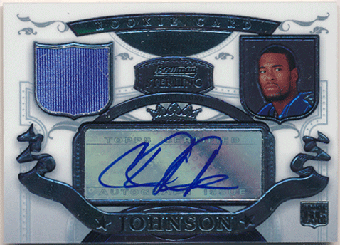 Calvin Johnson NFL 2007 Bowman Sterling RC Rookie Signature Jersey Auto