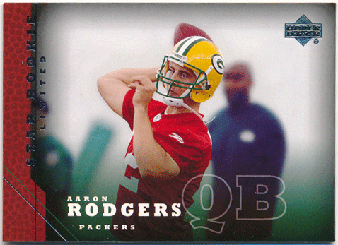 Aaron Rodgers NFL 2005 Upper Deck UD RC #202 Star Rookie Card