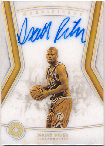 Isaiah Rider NBA 2018-19 Panini Opulence Magnificent Signature Auto 38/79