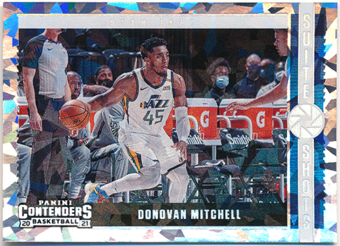 Donovan Mitchell NBA 2020-21 Panini Contenders Suite Shots Cracked Ice Parallel 16/25