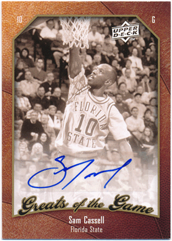 Sam Cassell NBA 2010 Upper Deck Greats of the Game Signature Auto