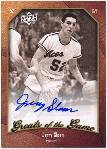 Jerry Sloan NBA 2010 Upper Deck Greats of the Game Signature Auto