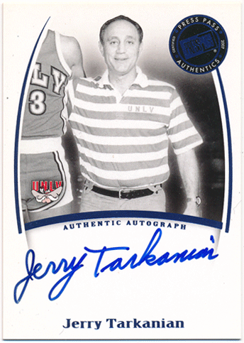 Jerry Tarkanian NBA 2007 Press Pass Legends Signature Auto