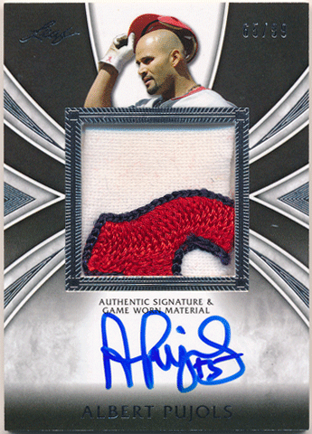 Albert Pujols MLB 2012 Leaf Metal Draft Signature Patch Auto 65/99