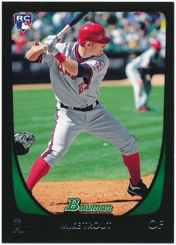 Mike Trout MLB 2011 Bowman Draft RC #101 Rookie Card