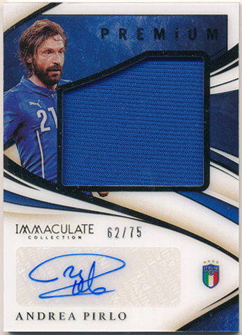 Andrea Pirlo 2020 Panini Immaculate Collection Premium Signature Jersey Auto 62/75