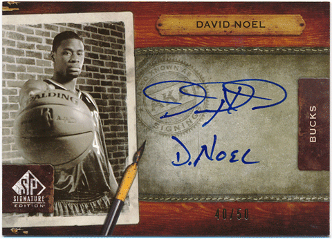 David Noel NBA 2006-07 Upper Deck UD SP Signature Edition AKA Auto 40/50