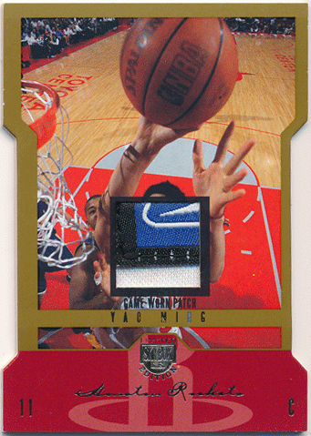 Yao Ming NBA 2004-05 Skybox L.E. Limited Edition Game Worn Tag Patch 22/50