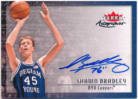 Shawn Bradley NBA 2013-14 Fleer Retro Autographics Auto
