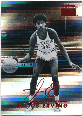 Julius Erving NBA 2013-14 Fleer Retro Skybox Premium Star Rubies 01/50