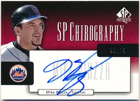 Mike Piazza MLB 2004 Upper Deck SP Authentic SP Chirography Signature Auto 48/75