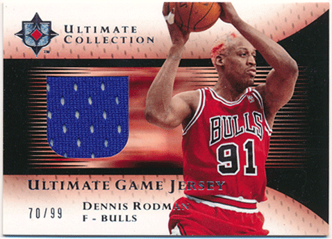 Dennis Rodman NBA 2005-06 Upper Deck Ultimate Collection Game Jersey 70/99