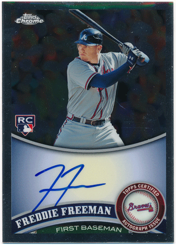 Freddie Freeman MLB 2011 Topps Chrome RC Rookie Signature Auto