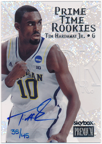 Tim Hardaway Jr. NBA 2013-14 Fleer Retro Skybox Premium Prime Time Rookies Signature Auto 35/45