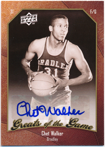 Chet Walker NBA 2010 Fleer Greats of the Game Signature Auto