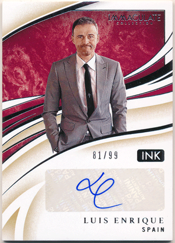 Luis Enrique Soccer 2020 Panini Immaculate Collection Ink Signature Auto 81/99