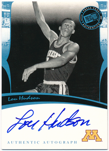 故 Lou Hudson NBA 2007 Press Pass Legends Signature Auto