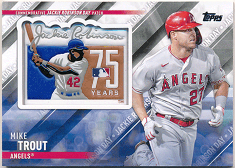 Mike Trout MLB 2022 Topps Update Jackie Robinson Day Commemorative Patch