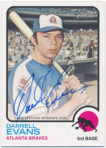 Darrell Evans MLB 2022 Topps Heritage Real One Autographs