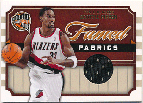 Scottie Pippen NBA 2009-10 Panini Hall of Fame Famed Fabrics Jersey 531/599