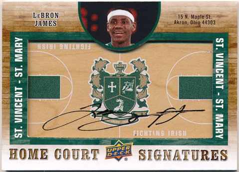 LeBron James NBA 2012-13 Upper Deck SP Authentic Home Court Signatures Auto