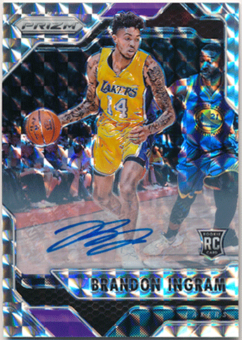 Brandon Ingram NBA 2016-17 Panini Prizm Mosaic RC Rookie Prizm Signature Auto