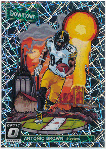 Antonio Brown NFL 2018 Panini Donruss Optic Prizm Downtown