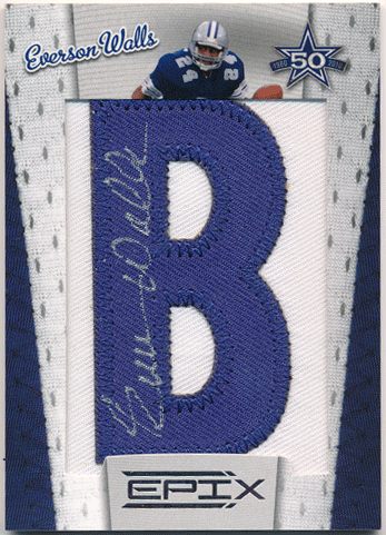 Everson Walls NFL 2010 Panini Epix Dallas Cowboys Lettermen Signature Auto 25/70
