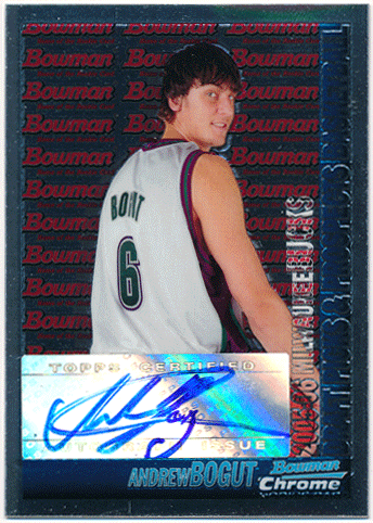 Andrew Bogut NBA 2005-06 Bowman Chrome RC Rookie Signature Auto 008/250