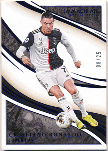 Cristiano Ronaldo Soccer 2020 Panini Immaculate Collection Sapphire Parallel 08/25
