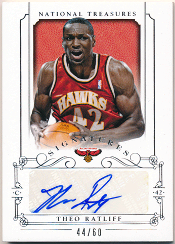 Theo Ratliff NBA 2013-14 Panini National Treasures Signature Auto 44/60