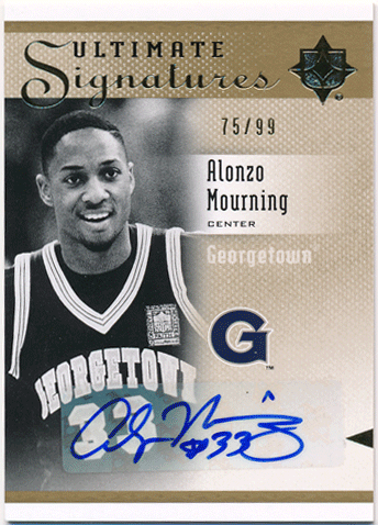 Alonzo Mourning NBA 2010 Upper Deck UD Ultimate Collection Signature Auto 75/99
