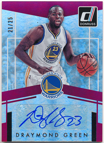 Draymond Green NBA 2016-17 Panini Donruss Elite Signature Auto 21/25