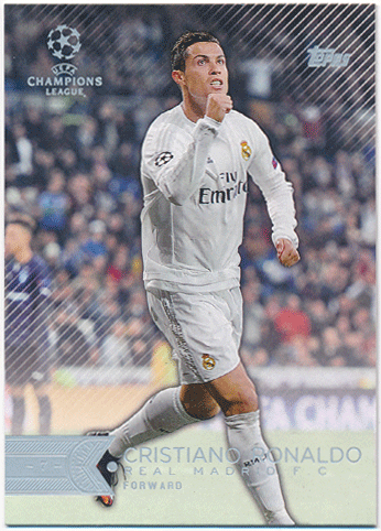 Cristiano Ronaldo Soccer 2015-16 Topps UEFA Champions League Showcase #15 Base Card