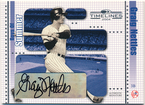 Graig Nettles MLB 2004 Donruss Timelines Boys of Summer Signature Auto