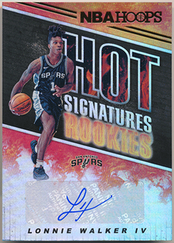 Lonnie Walker IV NBA 2018-19 Panini Hoops RC Rookie Hot Signature Auto