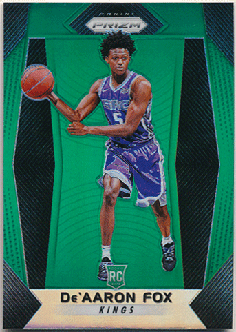 De'Aaron Fox NBA 2017-18 Panini Prizm RC Rookie Green Prizm