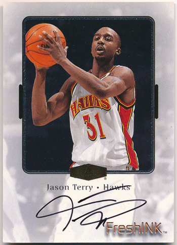 Jason Terry NBA 1999-00 Flair Showcase Fresh Ink Signature Auto