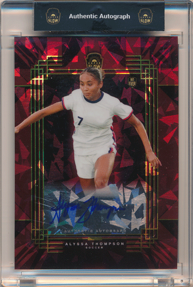 Alyssa Thompson Soccer 2023 Super Glow Red Signature Auto 3/5